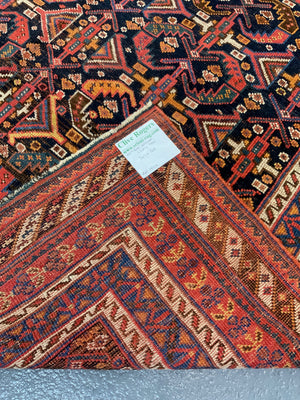 Afshar antique rug with all over design (243 x 162cm)