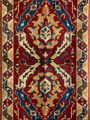 Turkish vintage signed Tolga Tolu rug (245 x 137cm)