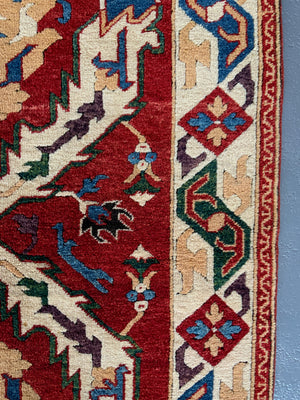 Turkish vintage signed Tolga Tolu rug (245 x 137cm)