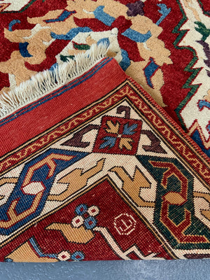 Turkish vintage signed Tolga Tolu rug (245 x 137cm)