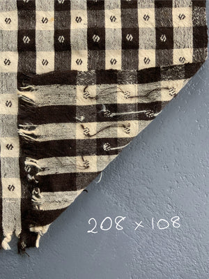 Turkish flatweave lightweight cover / throw (208 x 108cm)