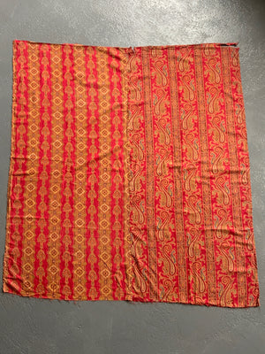 Victorian 'Turkey Red' paisley print (153 x 142cm)