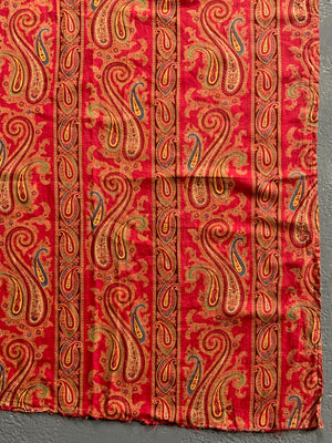 Victorian 'Turkey Red' paisley print (153 x 142cm)