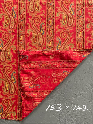 Victorian 'Turkey Red' paisley print (153 x 142cm)