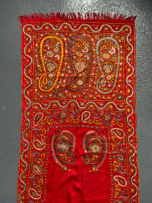 Kashmir antique Dehliwork stole (260 x 58cm)
