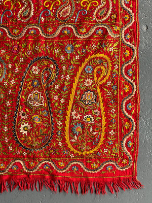 Kashmir antique Dehliwork stole (260 x 58cm)