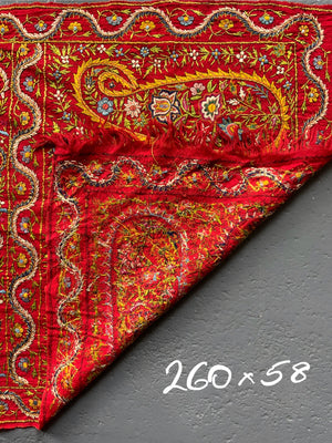 Kashmir antique Dehliwork stole (260 x 58cm)