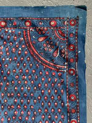 Turksh indigo vintage Ankara cotton print (117 x 115cm)