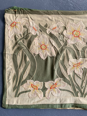 European Art Nouveau appliqué panel (167 x 77cm)
