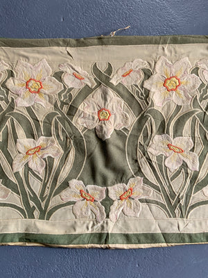 European Art Nouveau appliqué panel (167 x 77cm)