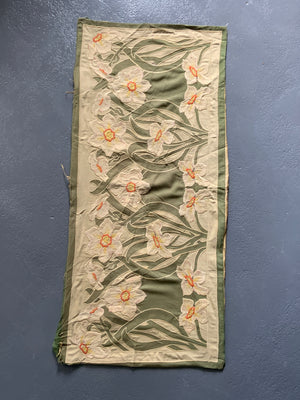 European Art Nouveau appliqué panel (167 x 77cm)