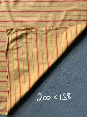 Vintage red stripe cotton (200 x 138cm)