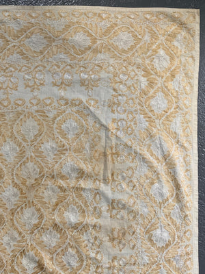 Aghabani Alleppo or Denizli silk embroidery (191 x 136cm)