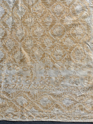 Aghabani Alleppo or Denizli silk embroidery (191 x 136cm)