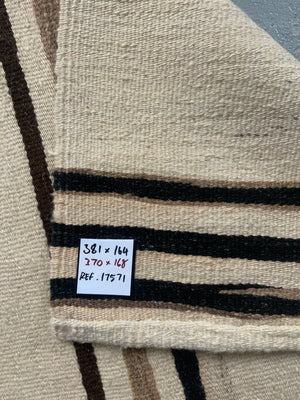 Turkish Anatolian plain striped flatweave (370 x 168cm)