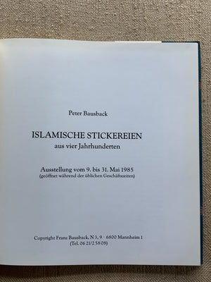 Bausback, Peter. : Islamische Stickereien
