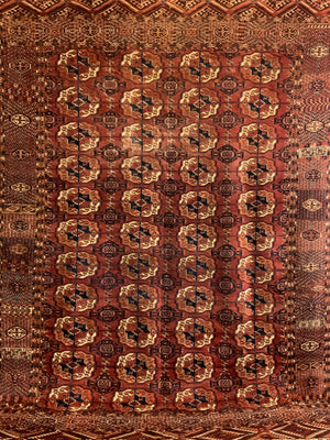 Antique Turkmen Tekke small carpet (276 x 206cm)