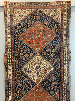 Fars or Gashgai type antique carpet (305 x 148cm)