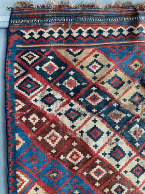 Qashgai antique kilim mounted onto underlay (252 x 162cm) *AF