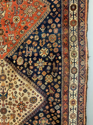 Fars or Gashgai type antique carpet (305 x 148cm)