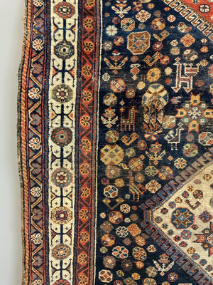 Fars or Gashgai type antique carpet (305 x 148cm)