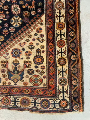 Fars or Gashgai type antique carpet (305 x 148cm)