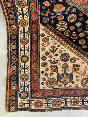 Fars or Gashgai type antique carpet (305 x 148cm)
