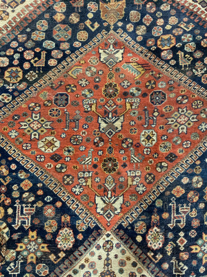 Fars or Gashgai type antique carpet (305 x 148cm)