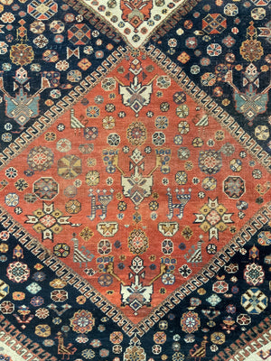 Fars or Gashgai type antique carpet (305 x 148cm)