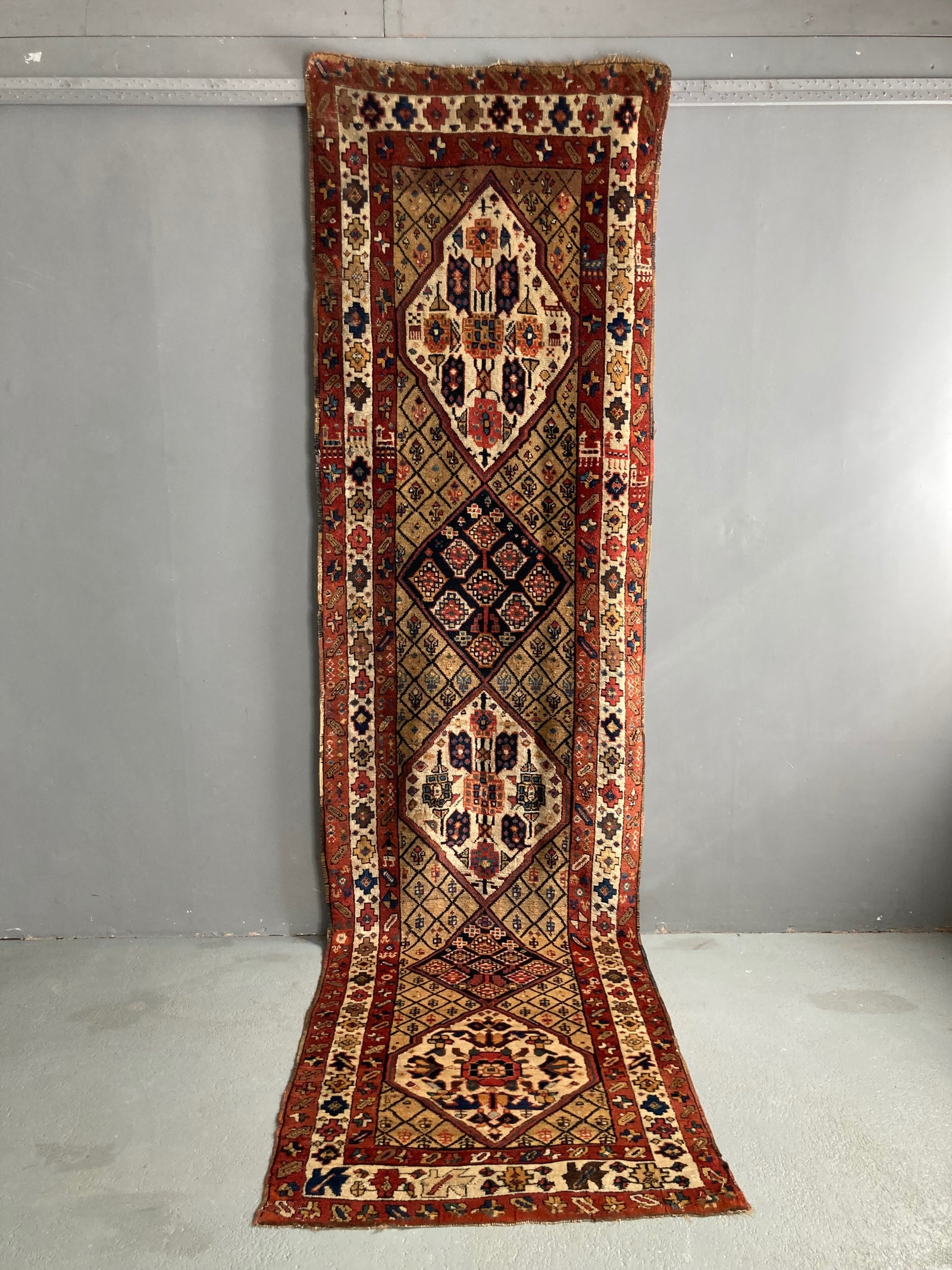 Kurdish antique camel runner (349 x 97cm)
