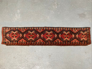 Amu Darya Beshir antique torba or seating rug (31 x 148cm)