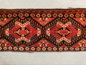 Amu Darya Beshir antique torba or seating rug (31 x 148cm)