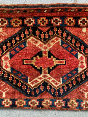 Amu Darya Beshir antique torba or seating rug (31 x 148cm)