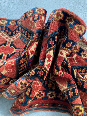 Amu Darya Beshir antique torba or seating rug (31 x 148cm)