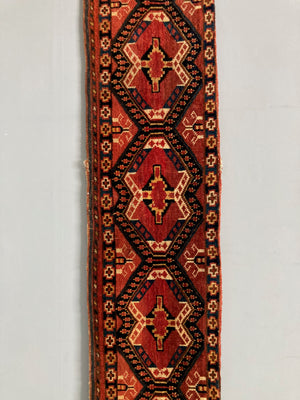 Amu Darya Beshir antique torba or seating rug (31 x 148cm)