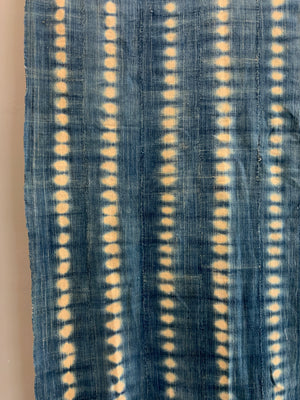 West African Burkina Faso vintage indigo resist cloth (160 x 90cm)