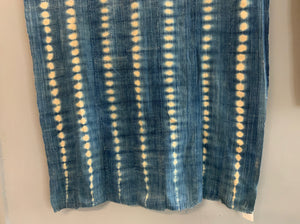 West African Burkina Faso vintage indigo resist cloth (160 x 90cm)