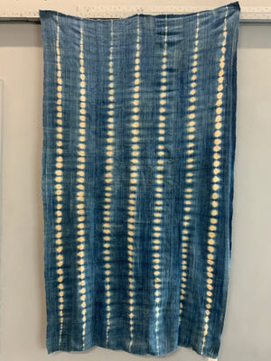 West African Burkina Faso vintage indigo resist cloth (160 x 90cm)
