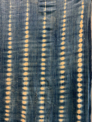 West African Burkina Faso vintage indigo resist cloth (160 x 90cm)