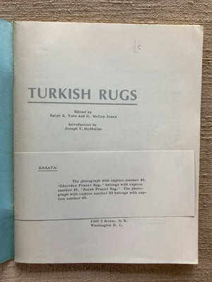 The Washington Hajji Baba. Turkish Rugs. 1968