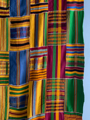 West African Ashanti or Ewe kente mantle (185 x 112cm)