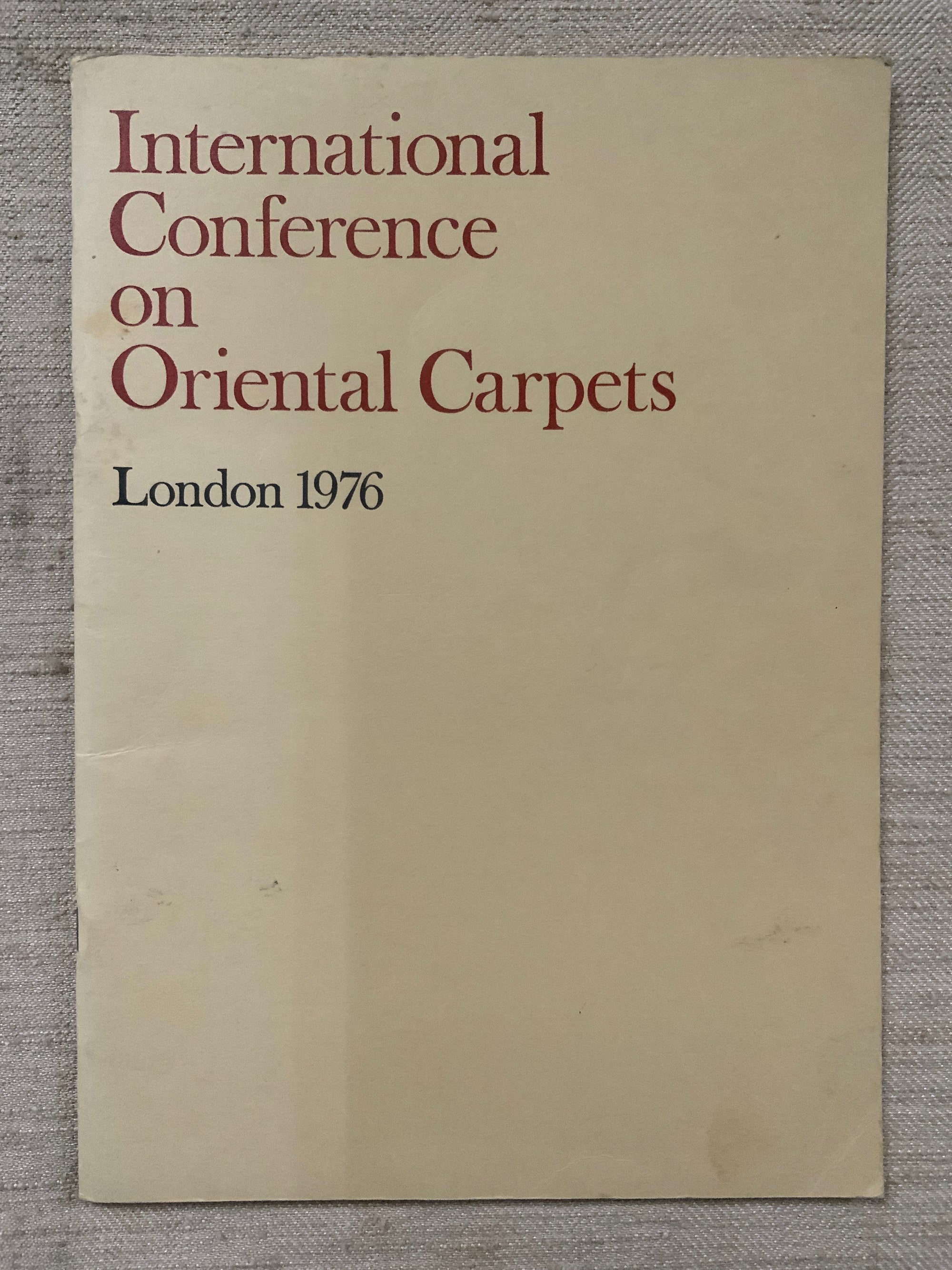 International Conference on Oriental Carpets (ICOC) 1976