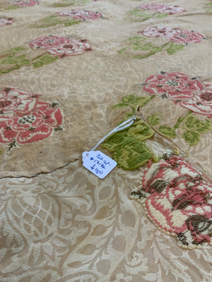 Tudor rose silk brocade (230 x 123cm)