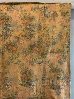 French antique silk & metal brocade (205 x 152cm)