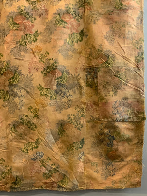 French antique silk & metal brocade (205 x 152cm)