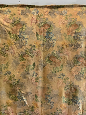 French antique silk & metal brocade (205 x 152cm)