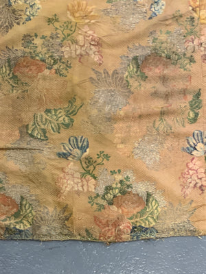 French antique silk & metal brocade (205 x 152cm)