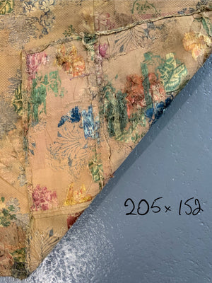 French antique silk & metal brocade (205 x 152cm)