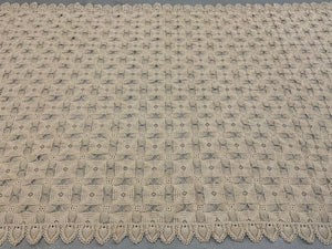 Italian vintage reticella mercerised lace bedcover (217 x 135cm)