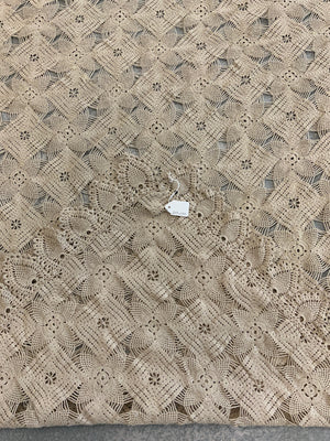 Italian vintage reticella mercerised lace bedcover (217 x 135cm)